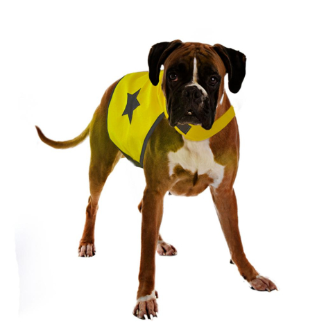 Duvo+ Hunde Sikkerhedsvest - Med Refleks - Gul stor