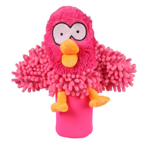 Coockoo Oohoo Fugl - Med Flaske& Piv - 27cm - Pink