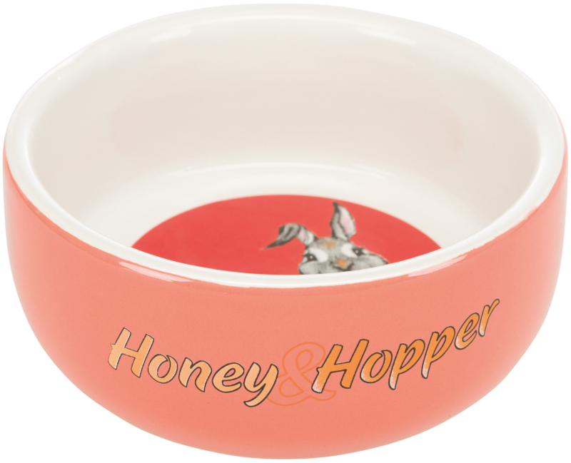 Trixie Honey & Hopper Keramikskål - 250ml - Ø11cm - Lakse Pink