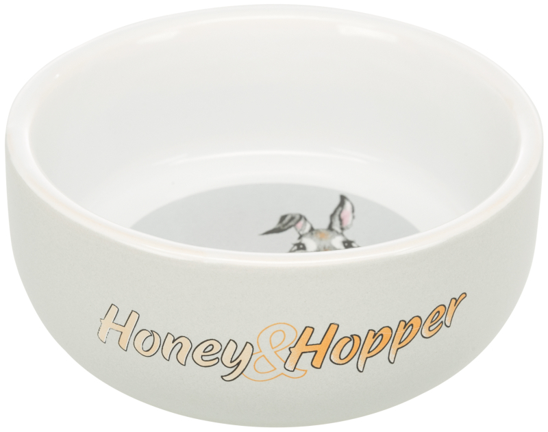 Trixie Honey & Hopper Keramikskål - 250ml - Ø11cm - Creme