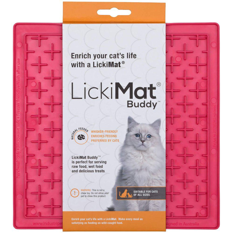 KW LickiMat Buddy Kat - 20cm - Pink thumbnail
