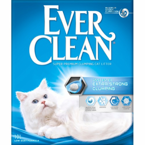 Ever Clean Extra Strong Clumping unscented Kattegrus - 10L