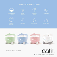 Catit PIXI Drikke Fountain - Flere Farver - Ø20,5x17cm - Flere farver er mulige