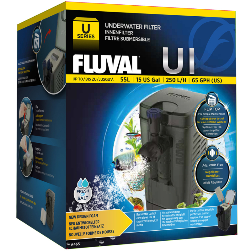 Se Fluval U1 Indvendigt Akvariefilter - Op til 55L hos Dyreverdenen.dk