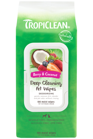 Tropiclean Deep Cleaning Wipes - 100stk