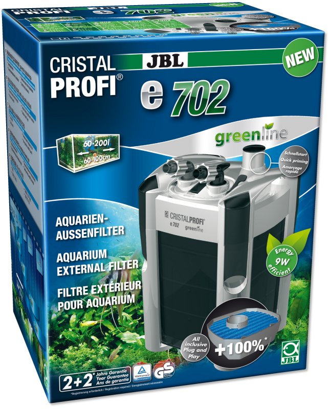 JBL Cristalprofi E702 Greenline Udvendigt Akvariefilter - 60-200l thumbnail