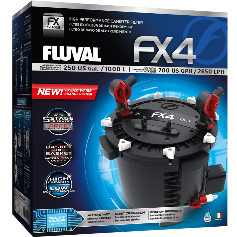 Se Fluval FX4 Akvarie Spandpumpe - 2650L/H - 30w - Op Til 1000L hos Dyreverdenen.dk
