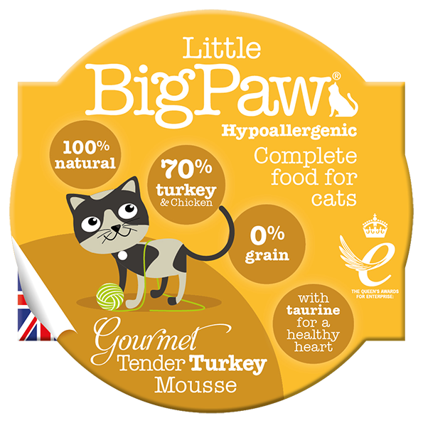 Little BigPaw Katte Vådfoder Gourmet Mousse - Med Tender Kalkun - 85g - Kornfri thumbnail