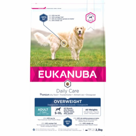 Eukanuba Daily Care Hundefoder - Overweight & Sterilized - Med Kylling - 2,3kg