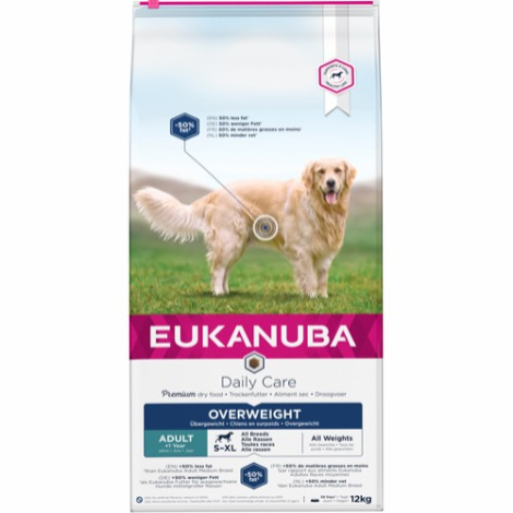 Eukanuba Daily Care Hundefoder - Overweight & Sterilized - Med Kylling - 12kg