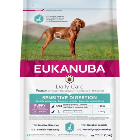Eukanuba Daily Care Hvalpefoder - Sensitive Digetion - Med Kylling - 2,3kg