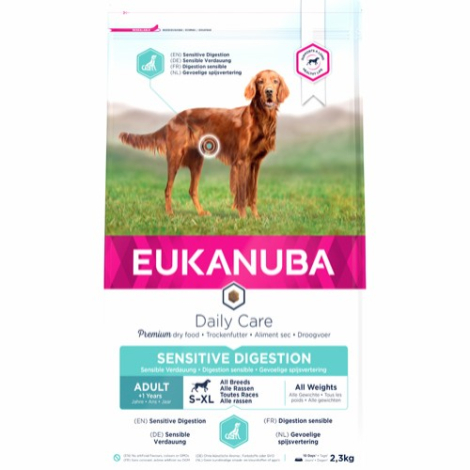 Eukanuba Daily Care Hundefoder - Sensitive Digestion - Med Kylling - 2,3kg