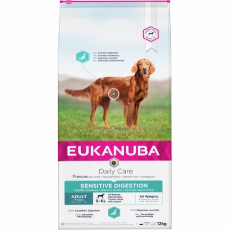 Eukanuba Daily Care Hundefoder - Sensitive Digestion - Med Kylling - 12kg