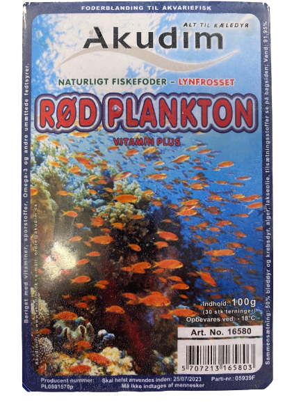 Billede af Akudim Frostne Rød Plankton Blistpakke - 100g - Mængderabat
