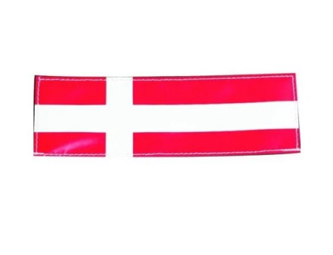 Julius K9 Velco Label Dansk Flag - Large - 2stk