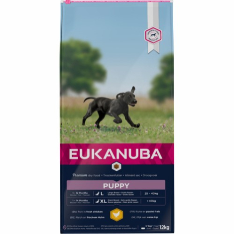 Eukanuba Hvalpefoder - Large Breed - Med Kylling - 12kg