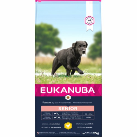 Eukanuba Senior Hundefoder - Large Breed - Med Kylling - 12kg