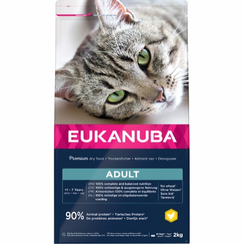 Eukanuba Adult Kattefoder - Med Kylling - 2kg - Kornfri
