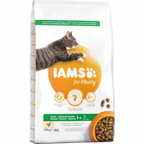 Iams For Vitality Adult Kattefoder - Med Kylling - 10kg