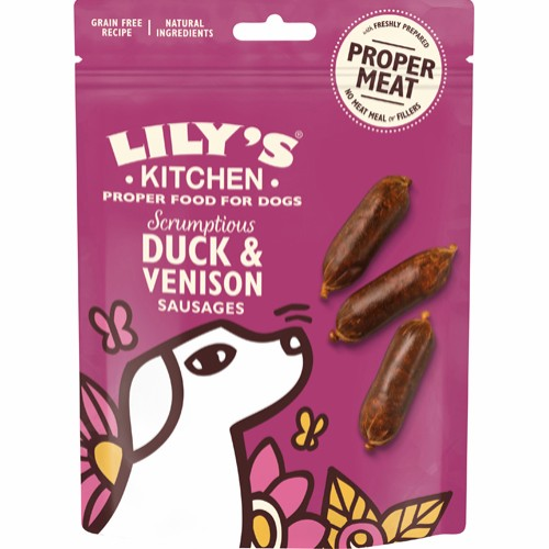 Lily's Kitchen Hunde Pølser - Med And & Vildt - 70g - Kornfrit thumbnail