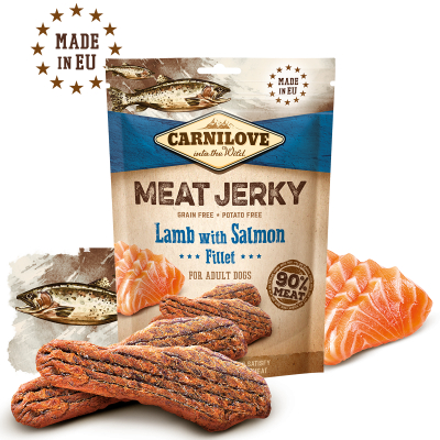 Carnilove Meat Jerky Hundegodbidder - Med Lam & Laksefillet - 100g - Kornfrie - EU