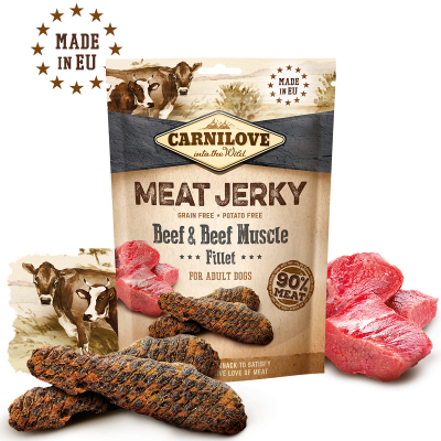 Carnilove Meat Jerky Hundegodbidder - Med Okse - 100g - Kornfrie - EU