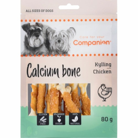 Companion Hundesnack Kyllige Kalcium Ben - 80g - Gluten- & Sukkerfri