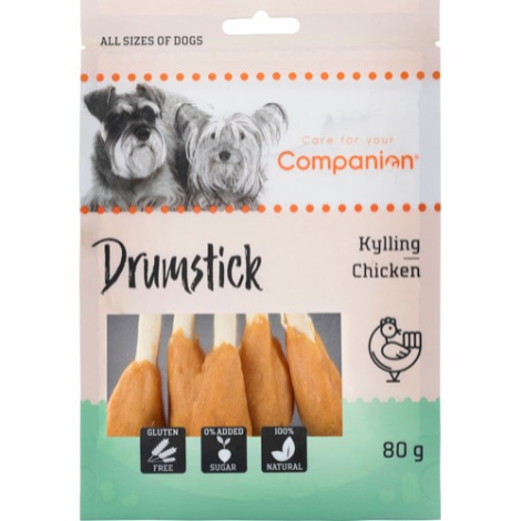 Companion Hundesnack Kyllige Drumstick - 80g - Gluten- & Sukkerfri