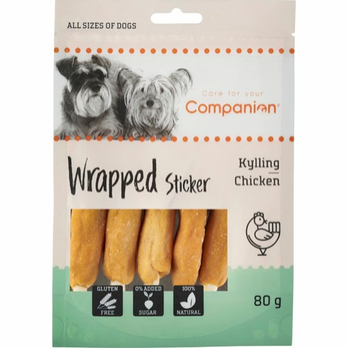 Se Companion Hundesnack Wrapped Kyllige Sticker - 80g - Gluten- & Sukkerfri hos Dyreverdenen.dk