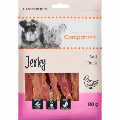 Companion Hundesnack Ande Jerky - 80g - Gluten- & Sukkerfri