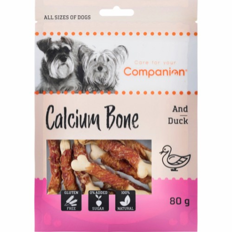 Companion Hundesnack Ande Kalcium Ben - 80g - Gluten- & Sukkerfri