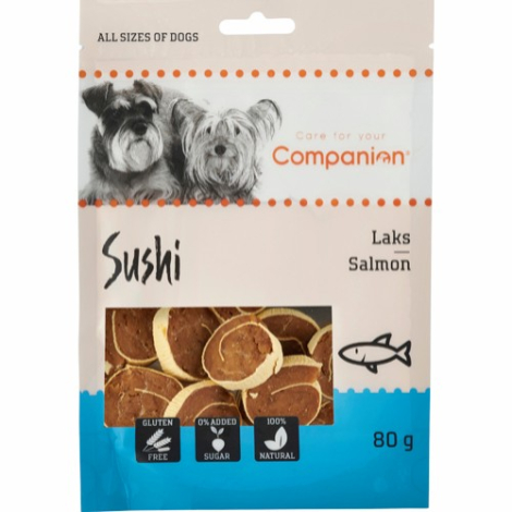 Companion Hundesnack Lakse Sushi - 80g - Gluten- & Sukkerfri