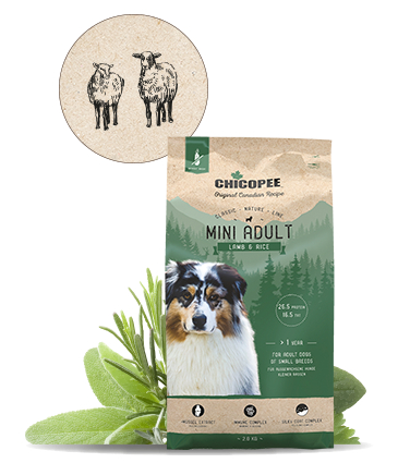 Chicopee Mini Classic Nature Line Hundefoder - Med Lam & Ris - 15kg - Hvedefri