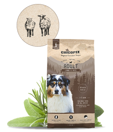 Chicopee Classic Nature Line Hundefoder - Med Lam & Ris - 2kg - Hvedefri
