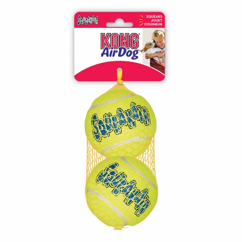 Kong Hundelegetøjs AirDog Squeaker Tennisbolde - Large - 2stk