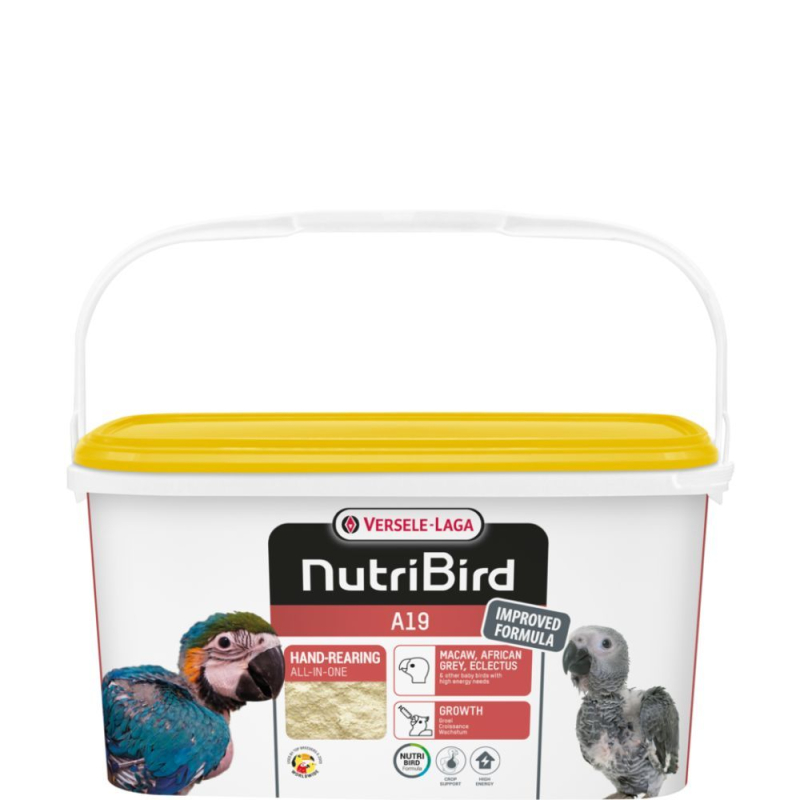 Se Nutribird A19 3kg - Håndopmadning Foder til Papegøjer hos Dyreverdenen.dk