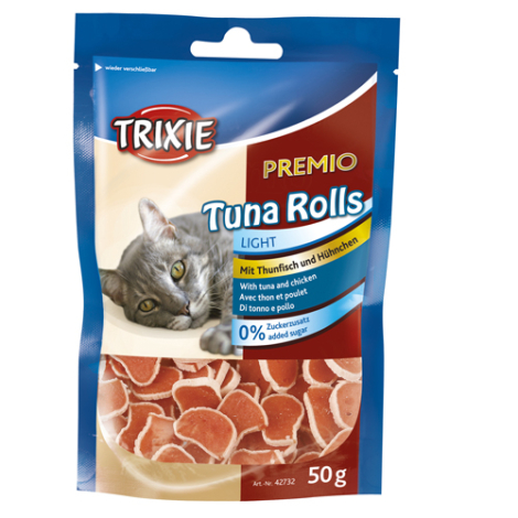 Trixie Katte Snack Godbidder Premio Tun Ruller Uden Sukker - 50g