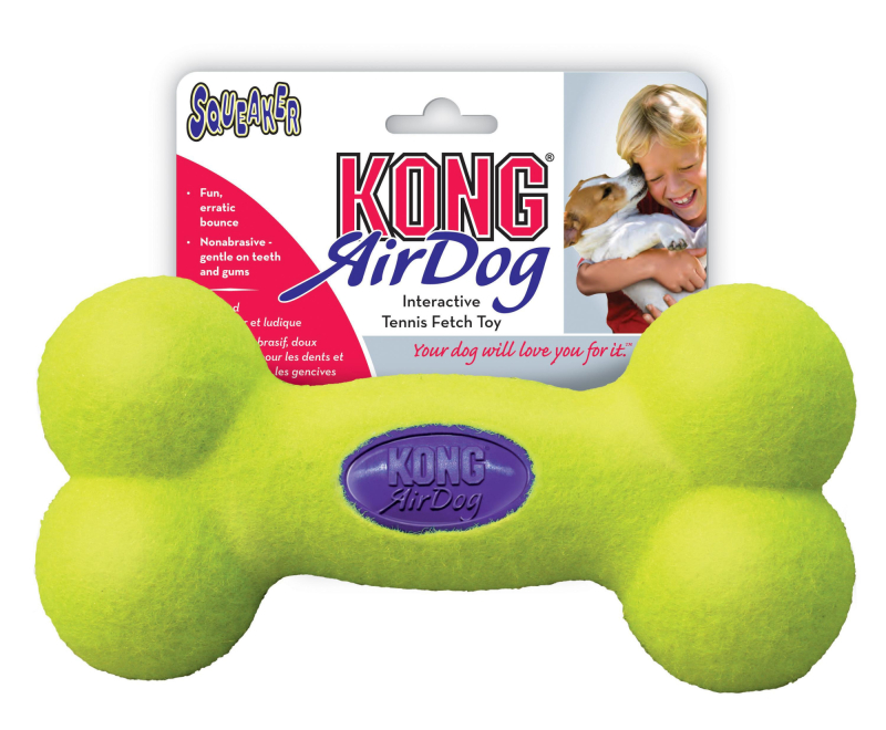 Kong Hundelegetøjs AirDog Squeaker Bone Tennisbold, Medium
