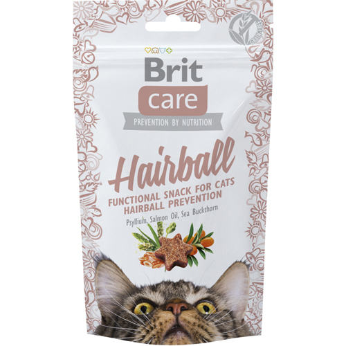 Brit Care Katte Snack Kornfrie Godbidder Anti Hårbold Med Lakseolie Og Havtorn, 50g