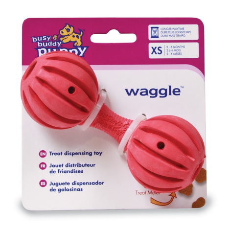 Busy Buddy Hvalpe Aktivitetslegetøjs Waggle - Flere Størrelser
