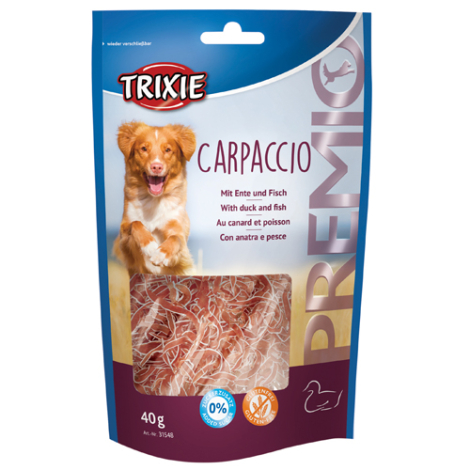 Trixie Hunde Snack Godbidder Premio Carpaccio Med And Og Fisk, 40g