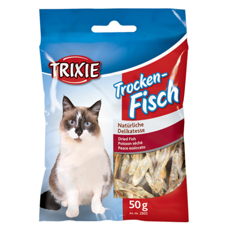 Trixie Katte Snack Godbidder Ansjoser - 50g - 100% Tørret Fisk
