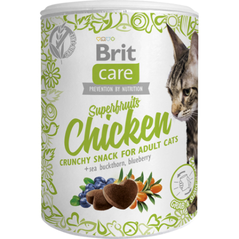 Brit Care Katte Snack med Kylling og Super Frugt - 100g - Kornfrie