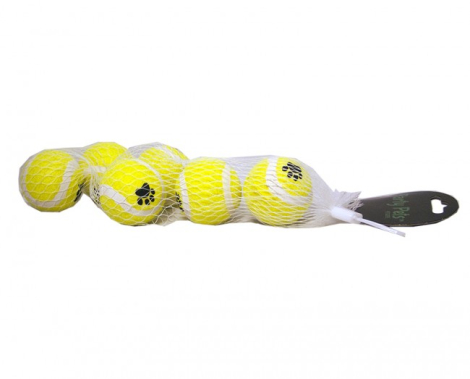 Hundelegetøjs Tennisbolde - Uden Slibemiddel - 4,5cm - 6-pack