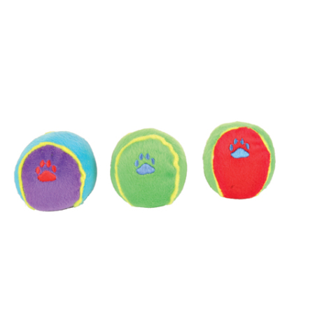 Trixie Hundelegetøjs Tennisbold i Plys - Ø6cm - Med Pivelyd