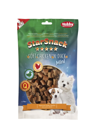 StarSnack Mini Hunde Snack Godbidder - Med Kylling og And - 70g - 66,6% Kød