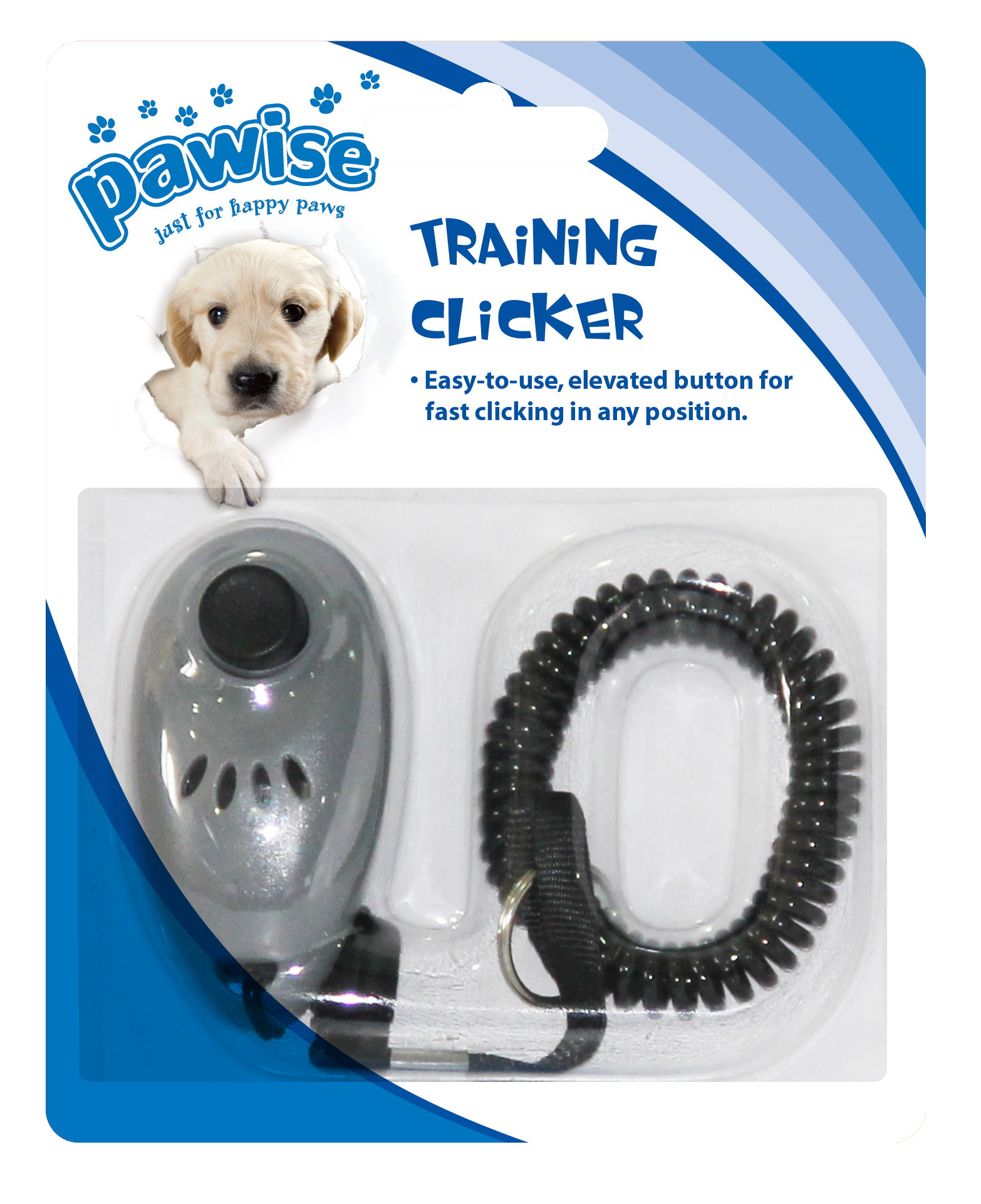 PaWise Hundetrænings Klikker i Plastik Med Armbånd