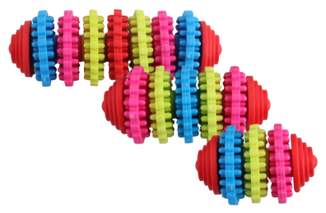 PaWise Hvalpelegetøjs Biderulle - Regnbue - Flere Størrelser