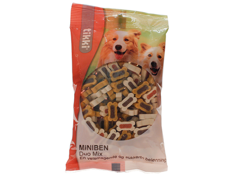 Tikki Hunde Snack Godbidder Miniben - Med Duomix - 200g