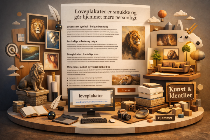 Løveplakater er smukke og gør hjemmet mere personligt
